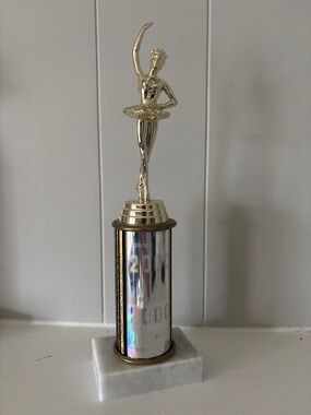 Gold Ballerina Trophy with Marble Base